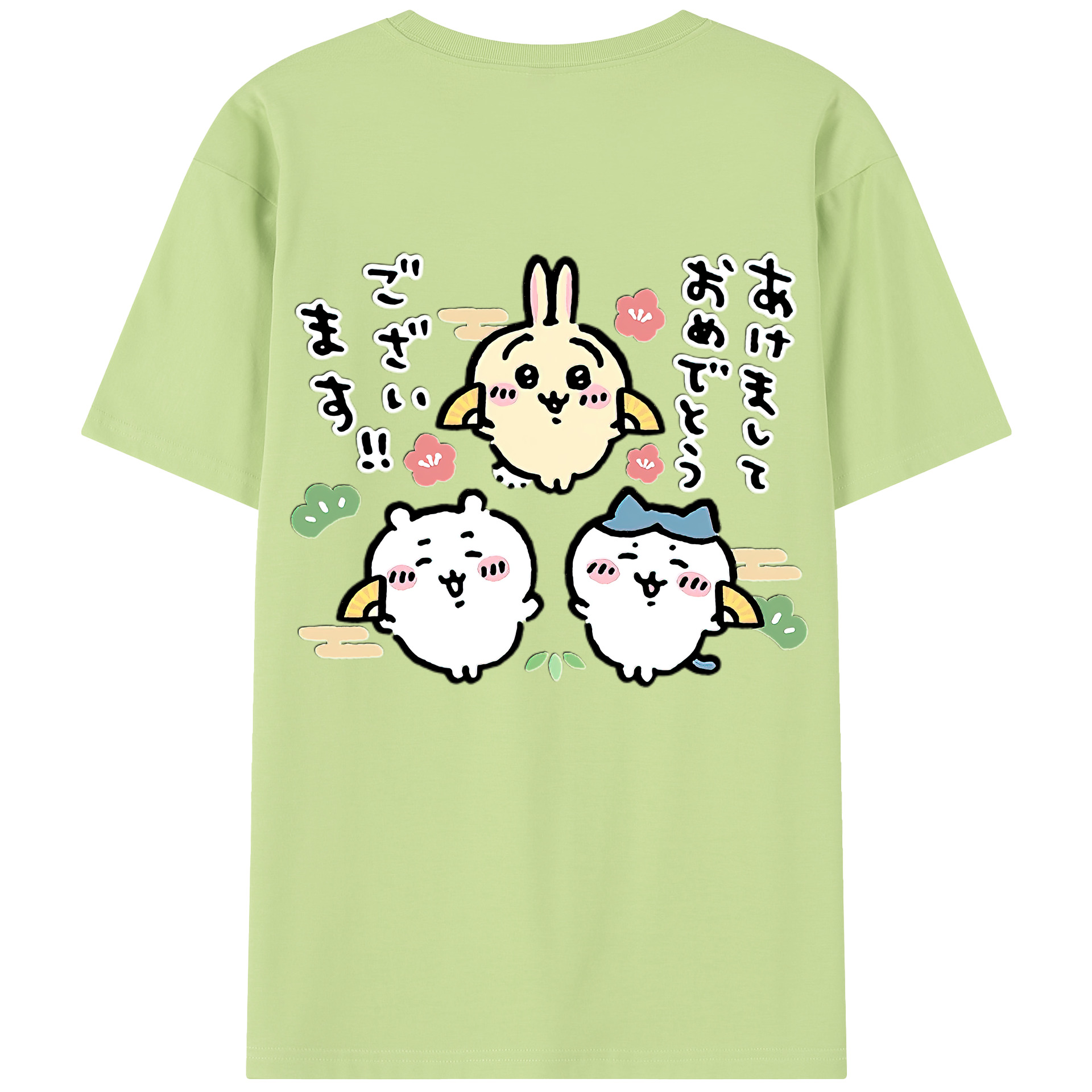 （画像用） ちいかわ ちいかわ Chii-kawa chiikawa 綿100％半袖Tシャツ（背面プリント）